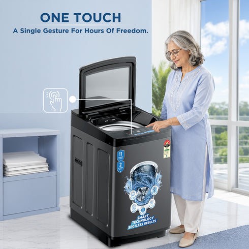 Intex FA10MBGL 10KG Fully Automatic Top Load Washing Machine (Metal Body)