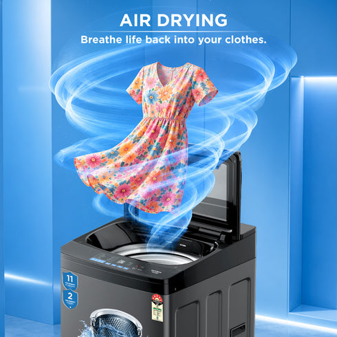 Intex FA10MBGL 10KG Fully Automatic Top Load Washing Machine (Metal Body)