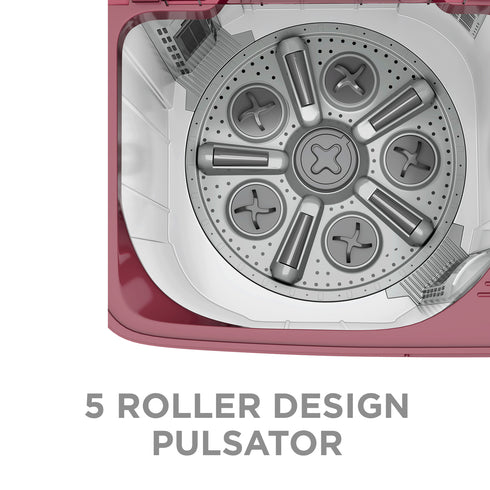 Intex 14 KG Semi-Automatic Washing Machine (Burgundy & White) - SA14BDPT