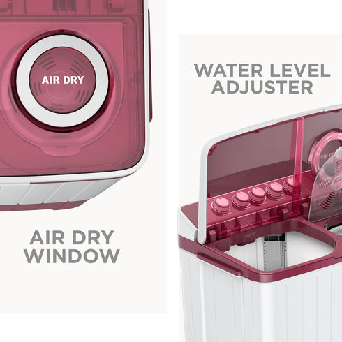 Intex 14 KG Semi-Automatic Washing Machine (Burgundy & White) - SA14BDPT