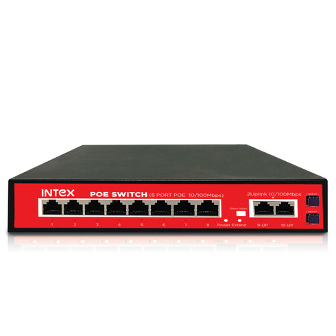 INTEX PoE 8CH Network Switch - 8CH+2G+2SFP