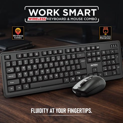 Intex Work Smart Wireless Keyboard & Mouse Combo