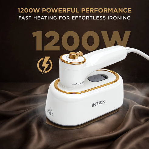 Intex Glidex Elite 2-in-1 Portable Iron & Steamer with Non-Stick Soleplate