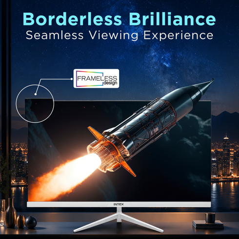 INTEX 27 Inch Full HD Flat Frameless Monitor
