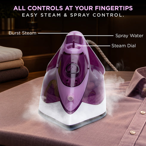Intex Glidex Steamax 2200W Steam Iron with Ceramic Coated Soleplate & Steam Boost