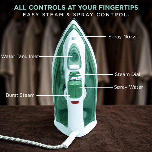 Intex Glidex Mist 1800W Steam Iron with Ceramic Coated Soleplate & Steam Boost