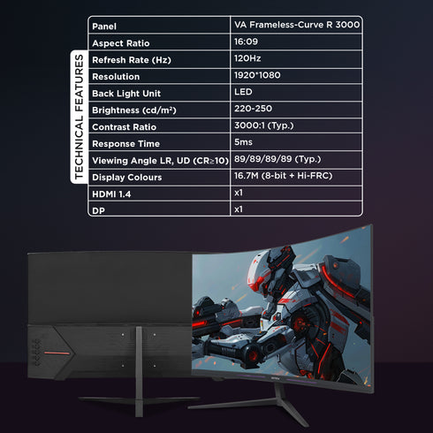 INTEX 27 Inch Curved Monitor