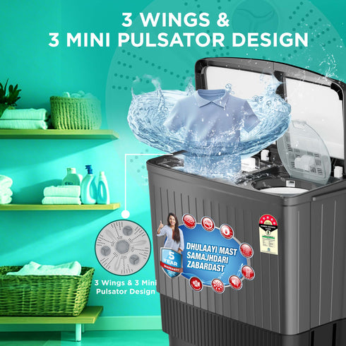 Intex SA90BGHG Semi-Automatic Washing Machine