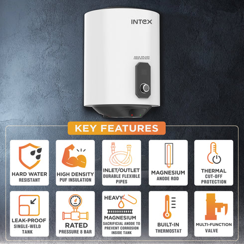 Intex Aqua Splash Storage Water Heater (10L, 15L & 25L)