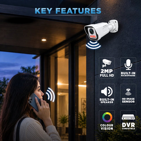 INTEX AHD Bullet 2MP Two-Way Audio Camera