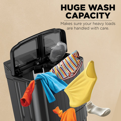 INTEX Ebony Series 9.0 Kg Semi-Automatic Top Load Washing Machine (SA90BKFG)