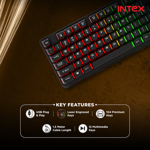 Intex Flash Wired Keyboard (Corona+ IT-KB333)