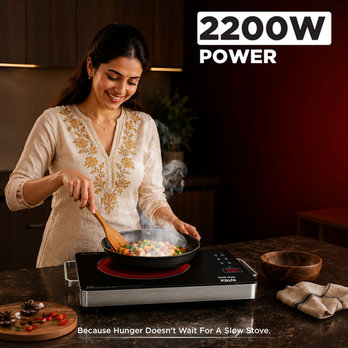 INTEX Infra Nova 2200W Infrared Cooktop – Fast, Safe & Efficient Cooking