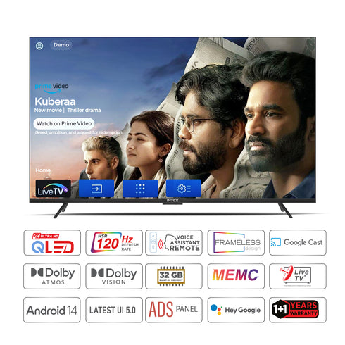 Intex 55” 4K QLED Google TV | LED-GQ5521 (1m 38cm)