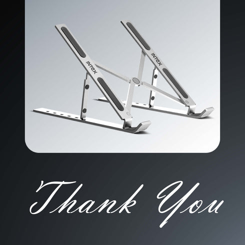 Intex Laptop Stand | 7 Adjustable Height Levels (Metal & Silicone)