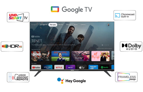 Intex 43" 4K Ultra HD Google TV | LED-GUV4328 (1m 08cm)