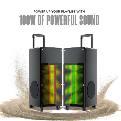 Intex Thriller 1000 | Trolley Speaker (100W Power & 3 Hours of Playback)