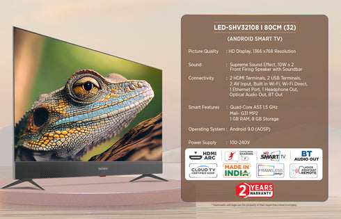 1m (32") HD Smart Android 9.0 LED TV (LED-SHV32108)