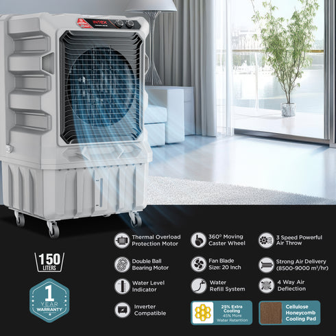 Intex Torpedo 150 a HC Air Cooler | 150L Water Capacity