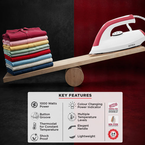 Intex GlideX Glow Dry Iron 1000W