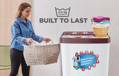 Intex 6.5 KG Semi-Automatic Washing Machine - SA65BOHG