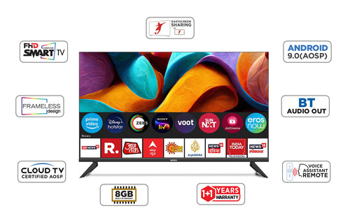 Intex 40" Full HD Smart Android 9.0 LED TV | LED-SHV4040