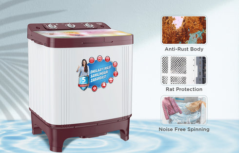 Intex 6.5 KG Semi-Automatic Washing Machine - SA65BOHG