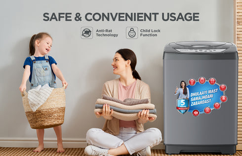 Intex 7.5 KG Fully Automatic Washing Machine - FA75BGPT