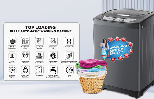 Intex 6.5 KG Fully Automatic Washing Machine - FA65BGPT