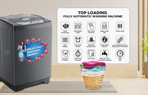 Intex 7.5 KG Fully Automatic Washing Machine - FA75BGPT