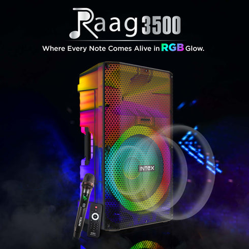Intex Raag 3500 350W Party Speaker with RGB Lights