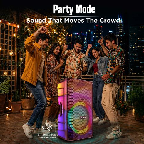 Intex Raag 3500 350W Party Speaker with RGB Lights