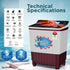 Intex 8 Kg Semi-Automatic Washing Machine (SA80BGFG / SA80MWFG)
