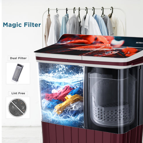 Intex 8 Kg Semi-Automatic Washing Machine (SA80BGFG / SA80MWFG)