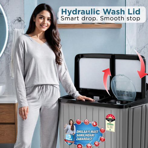 Intex 8 Kg Semi-Automatic Washing Machine (SA80BGFG / SA80MWFG)