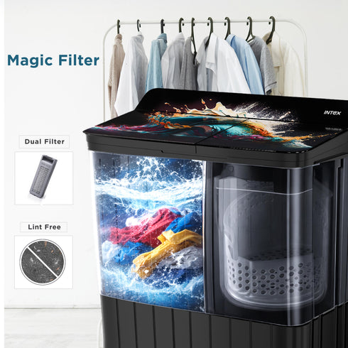 Intex 8 Kg Semi-Automatic Washing Machine (SA80BGFG / SA80MWFG)