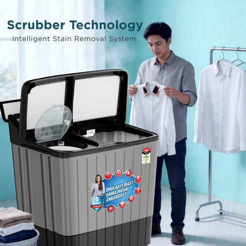 Intex 8 Kg Semi-Automatic Washing Machine (SA80BGFG / SA80MWFG)