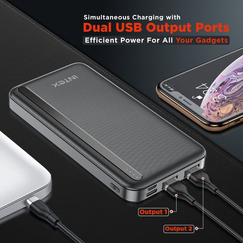 Intex Ultra 10000mAh Power Bank Coal Black