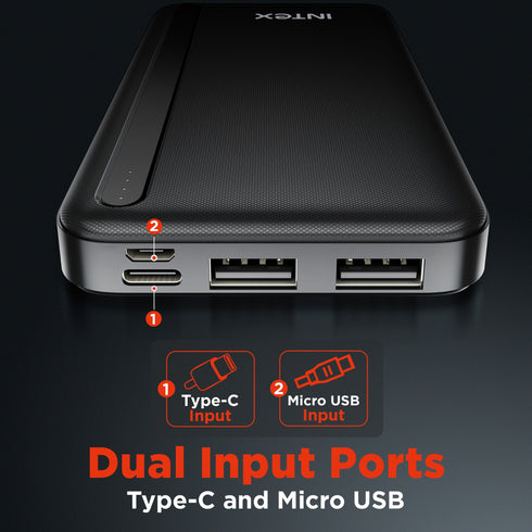 Intex Ultra 10000mAh Power Bank Coal Black
