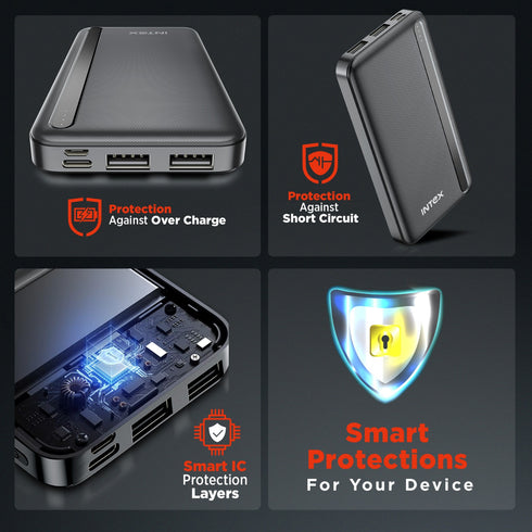 Intex Ultra 10000mAh Power Bank Coal Black