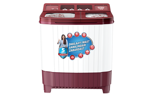 Intex 9 KG Semi-Automatic Washing Machine (Red & White) - SA90RDFG