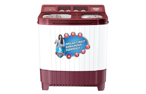Intex 9 KG Semi-Automatic Washing Machine (Red & White) - SA90RDFG