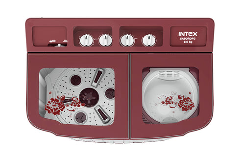 Intex 9 KG Semi-Automatic Washing Machine (Red & White) - SA90RDFG