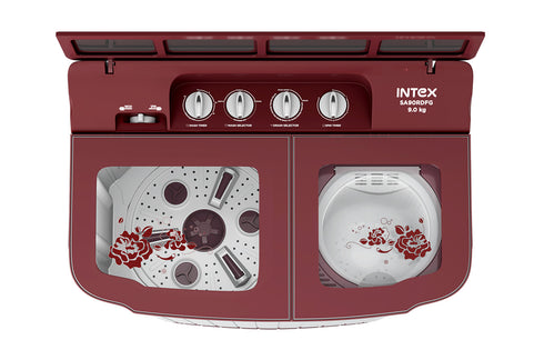 Intex 9 KG Semi-Automatic Washing Machine (Red & White) - SA90RDFG