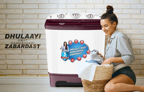 Intex 6.5 KG Semi-Automatic Washing Machine (Red & White) - SA65RDPT