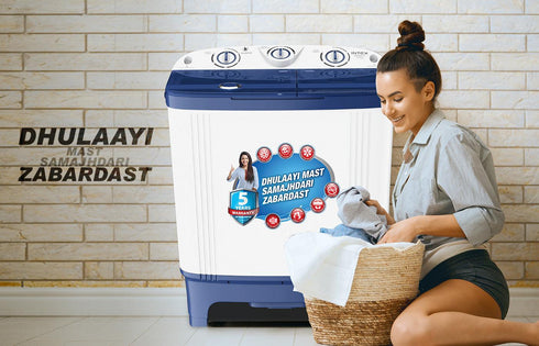 Intex 6.5 KG Semi-Automatic Washing Machine (Blue & White) - SA65BLPT