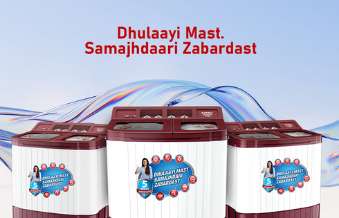 Intex 9 KG Semi-Automatic Washing Machine (Red & White) - SA90RDFG