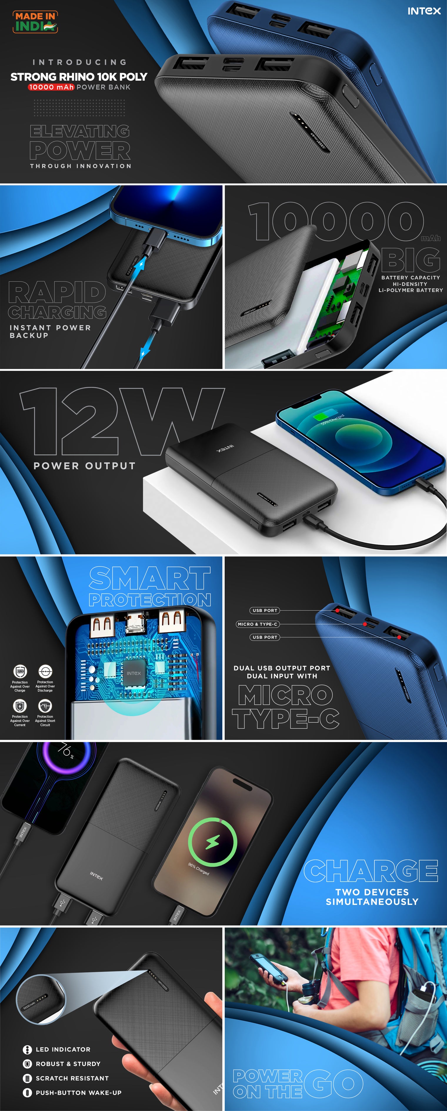 Intex Strong Rhino 10K Poly Power Bank