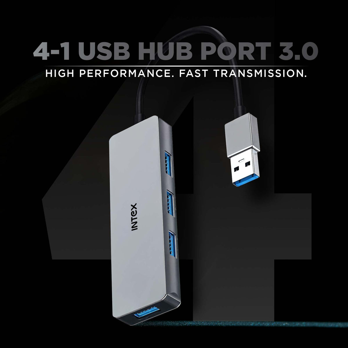 Intex 4-in-1 USB Hub 3.0 with High-Speed Data Transfer | 4 USB Ports ...