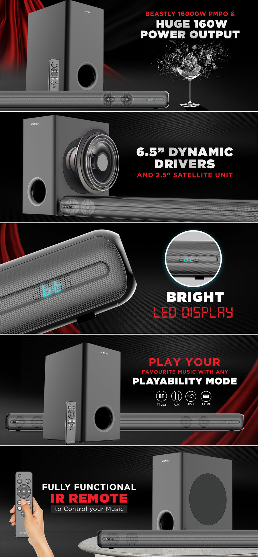 Best Soundbar Under 15000 - Intex Beast 10000 Sound Bar – Intex ...